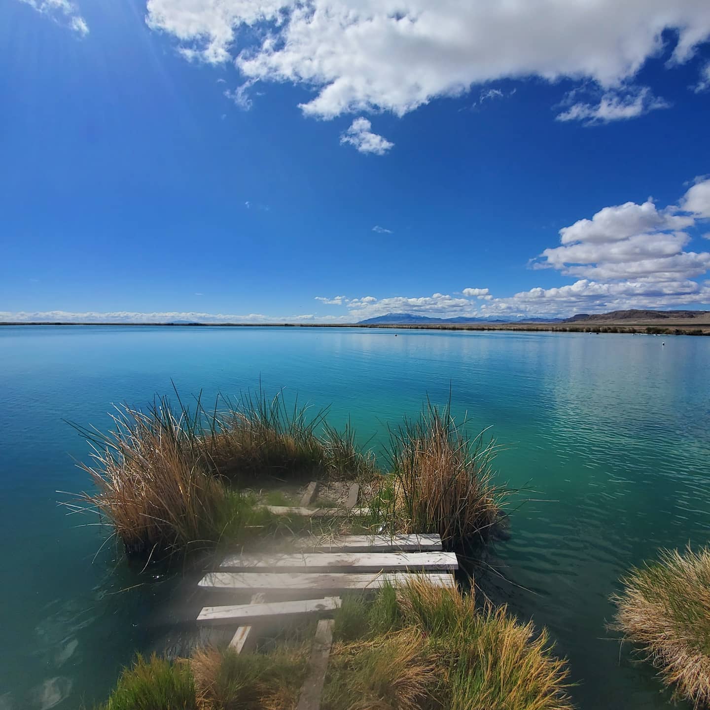 Blue Lake — a geothermal lake in the Utah desert